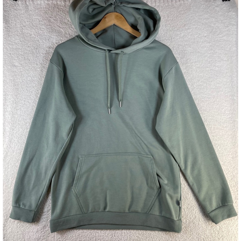 woolx merino wool avery hoodie womens M olive leaf gorpcore performance outdoors